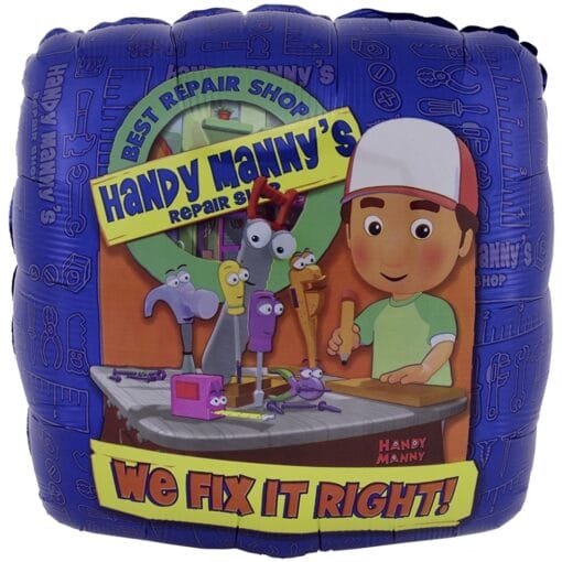 18&Quot; Rnd Handy Manny Foil Bln