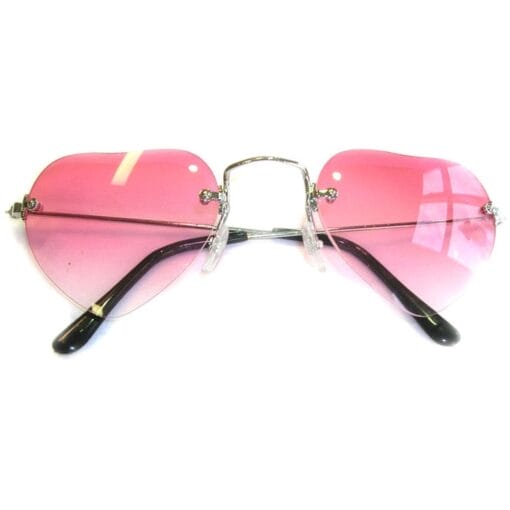 Heart Shaped Pink Wire Glasses