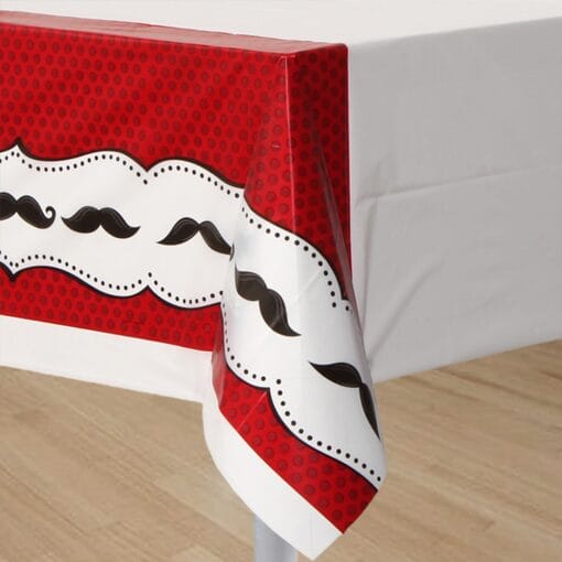 Mustache Madness Pl Tablecover 54X108