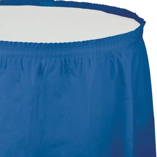 True Blue Tableskirt Extra Long 21.5Ft