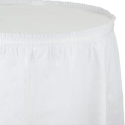 White Tableskirt Extra Long 21.5ft