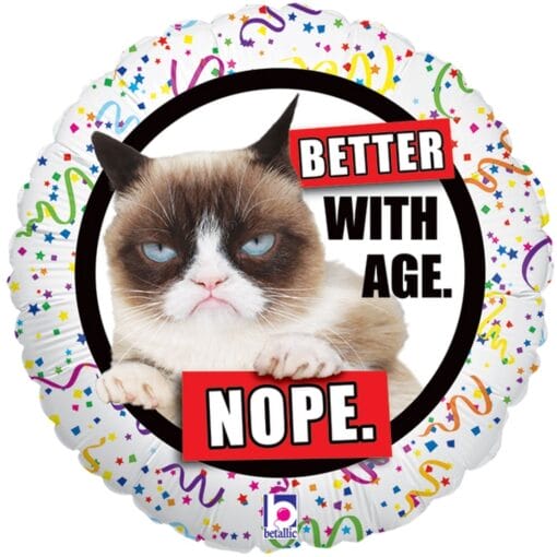 18&Quot; Rnd Grumpy Cat Better W/Age Foil