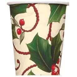 Classic Poinsetta Cups Hot/Cold 9oz 8CT
