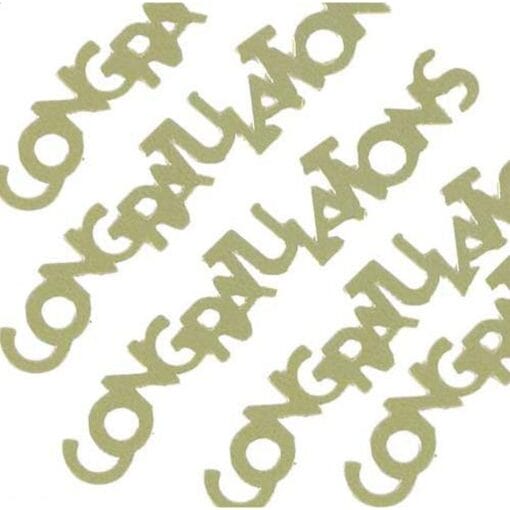 Word Congratulations Gold Confetti 1/2Oz