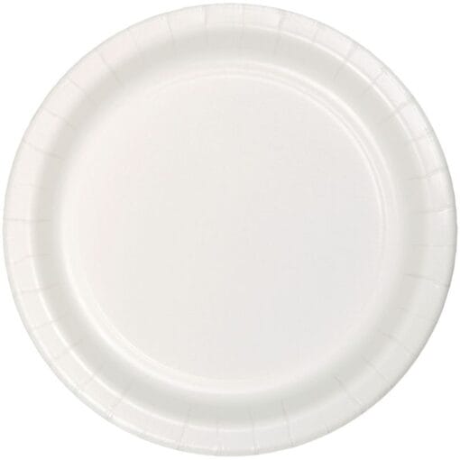 White Plate Paper 7&Quot; 24Ct