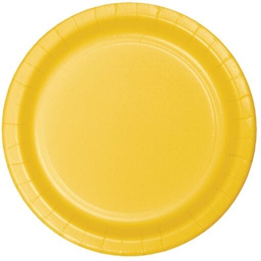 Sb Yellow Plate Paper 7&Quot; 24Ct