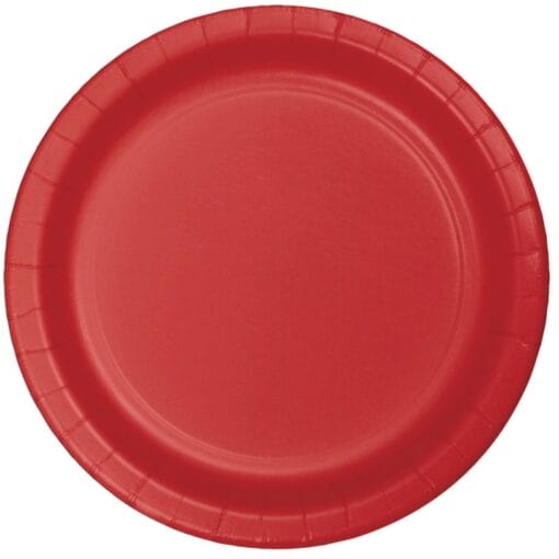 Classic Red Plate Paper 7&Quot; 24Ct