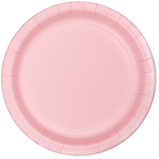 Classic Pink Plate Paper 7&Quot; 24Ct