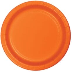Orange Plate Paper 7" 24CT