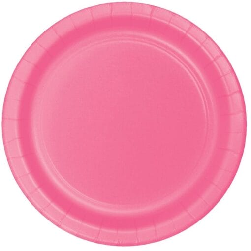 Candy Pink Plate Paper 7&Quot; 24Ct