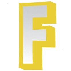 JW Letter F Sticker