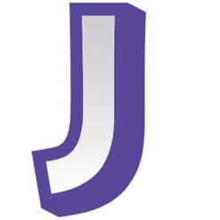 JW Letter J Sticker