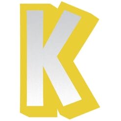 JW Letter K Sticker