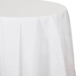 White Tablecover RND Textured Paper 82"