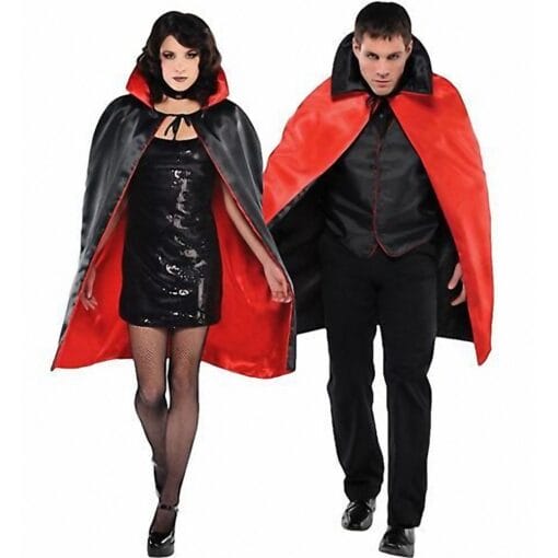 Black/Red Collared Reversible Cape Adult