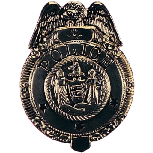 Police Badge Gold Deluxe