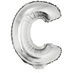 16" LTR Silver C Foil Balloon