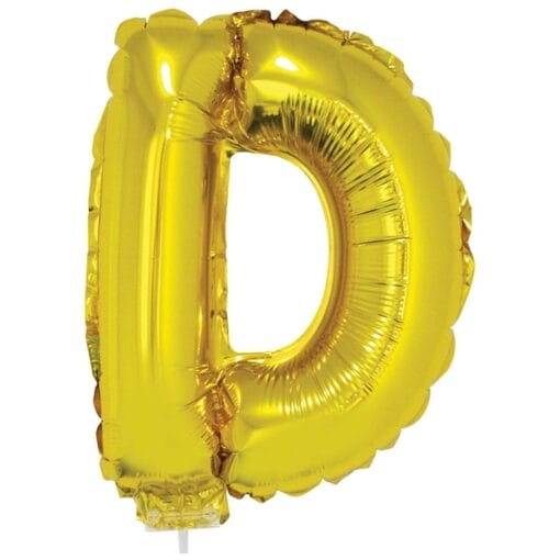 16&Quot; Ltr Gold D Foil Balloon