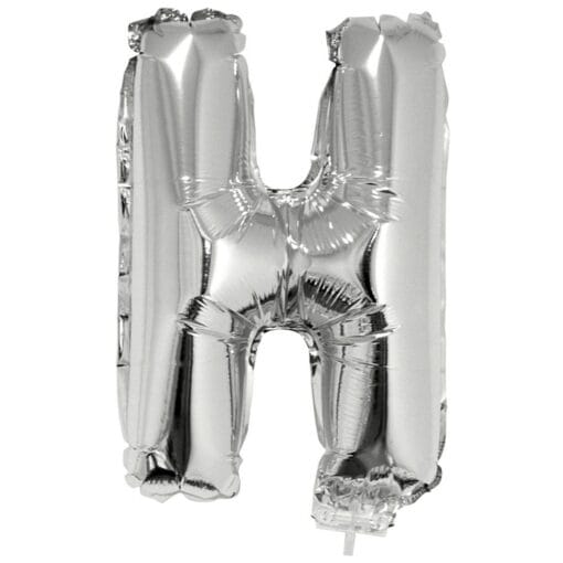 16&Quot; Ltr Silver H Foil Balloon