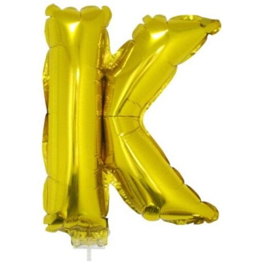16&Quot; Ltr Gold K Foil Balloon