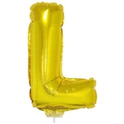 16" LTR L Gold Foil Balloon
