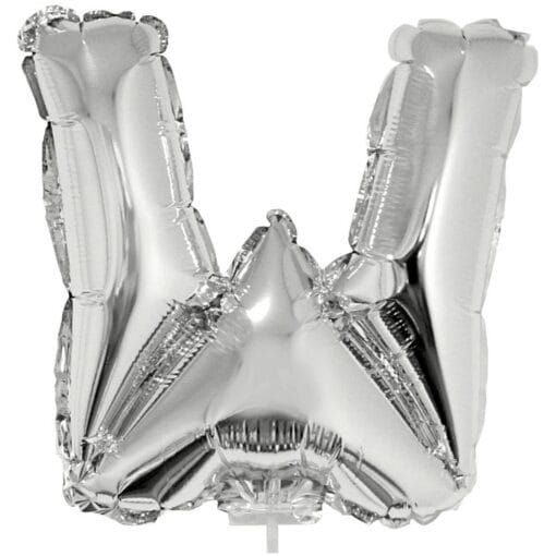 16&Quot; Ltr Silver W Foil Balloon