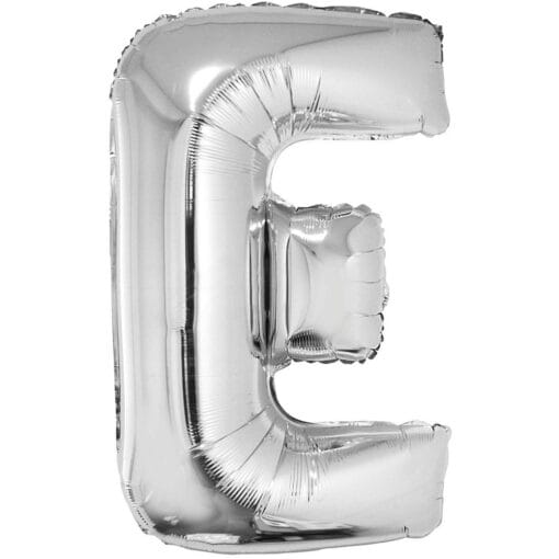 40&Quot; Ltr Silver E Foil Balloon