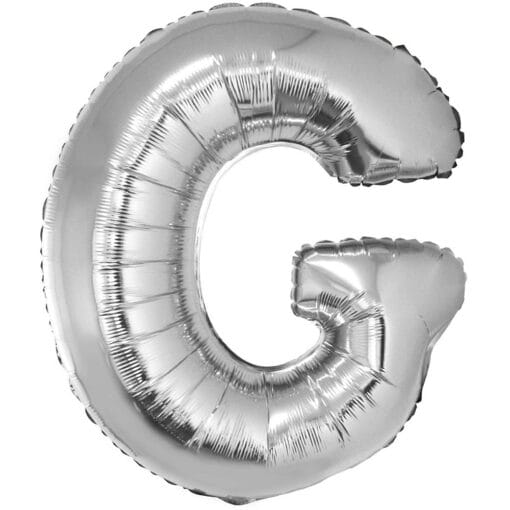 40&Quot; Ltr Silver G Foil Balloon