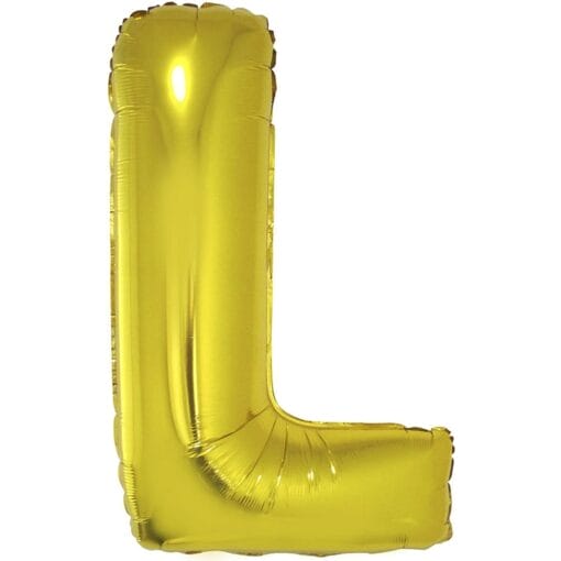 40&Quot; Ltr Gold L Foil Balloon