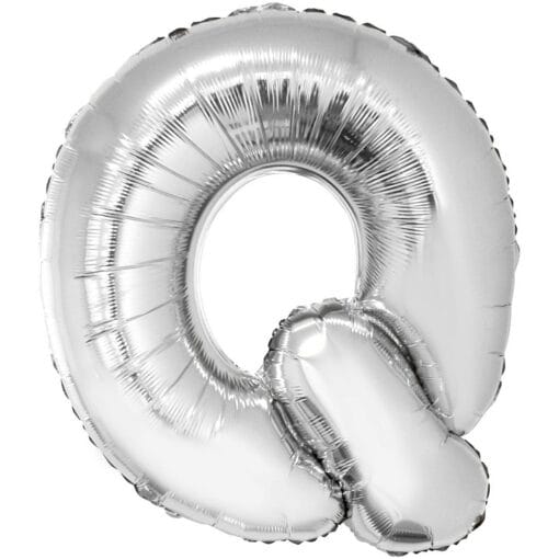 40&Quot; Ltr Silver Q Foil Balloon