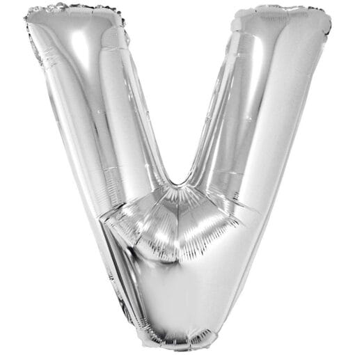 40&Quot; Ltr Silver V Foil Balloon