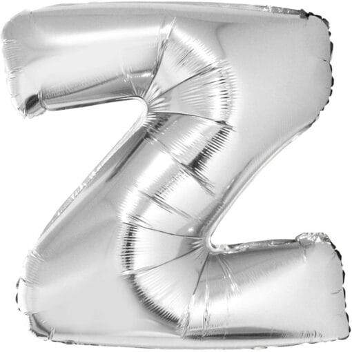 40&Quot; Ltr Silver Z Foil Balloon