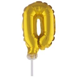 Cake Topper Gold 0 5" Foil Balloon