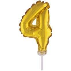 Cake Topper Gold 4 5" Foil Balloon
