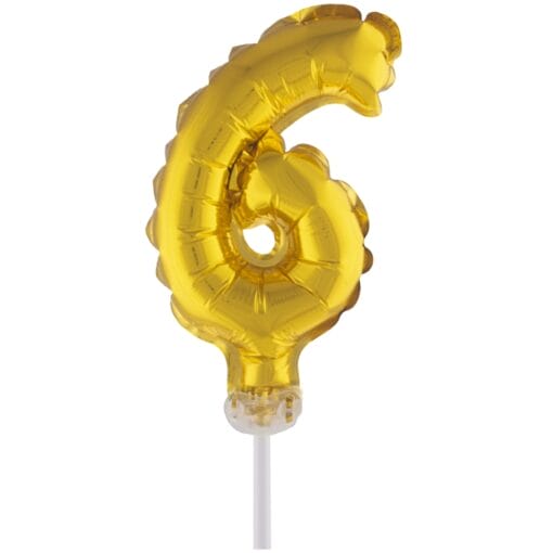 Cake Topper Gold 6 5&Quot; Foil Balloon