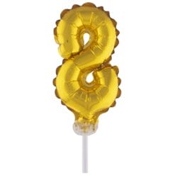 Cake Topper Gold 8 5" Foil Balloon