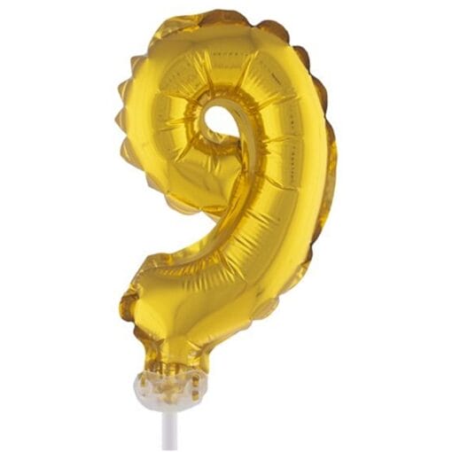 Cake Topper Gold 9 5&Quot; Foil Balloon
