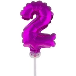 Cake Topper Pink 2 5" Foil Balloon