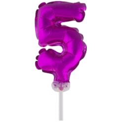 Cake Topper Pink 5 5" Foil Balloon