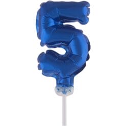 Cake Topper Blue 5 5" Foil Balloon