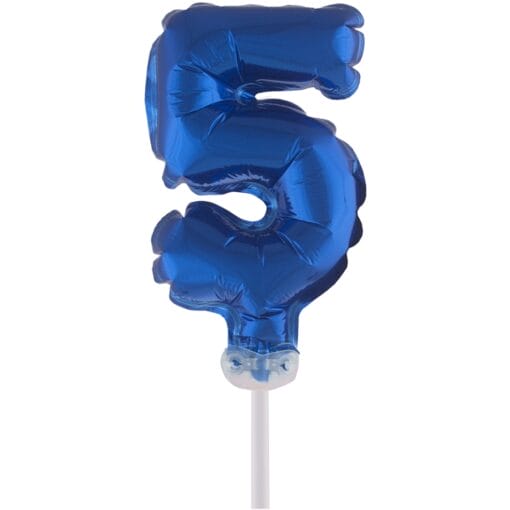 Cake Topper Blue 5 5&Quot; Foil Balloon