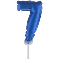 Cake Topper Blue 7 5" Foil Balloon