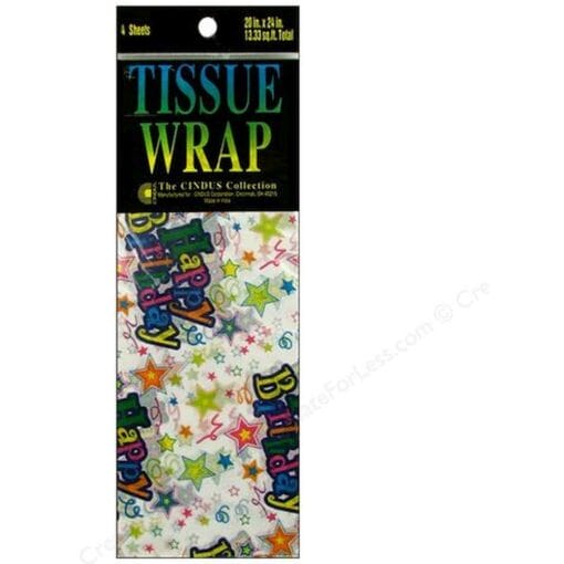 Birthday Star Tissue Wrap 4Sht
