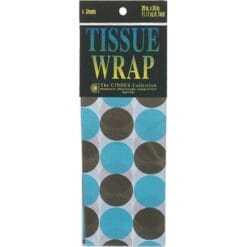 Brown/Blue Dots Tissue Wrap Printed 4SHT