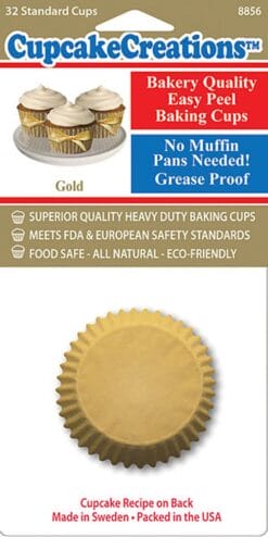 Gold Cupcake Cups 32Pc Std Size