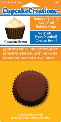 Chocolate Brown Cupcake Cups 32Pc Std Sz