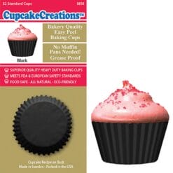 Black Cupcake Cups 32Pc Std Size