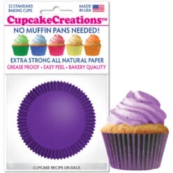 Purple Cupcake Cups 32Pc Std Size