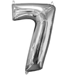 26" SHP Silver #7 Foil Balloon