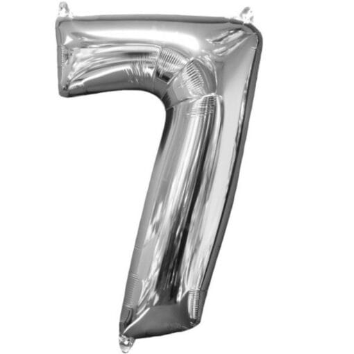 26&Quot; Shp Silver #7 Foil Balloon